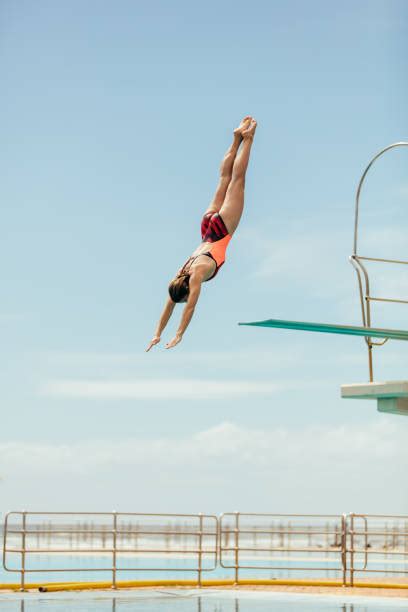 Diving Board And Person Action And Reaction Force