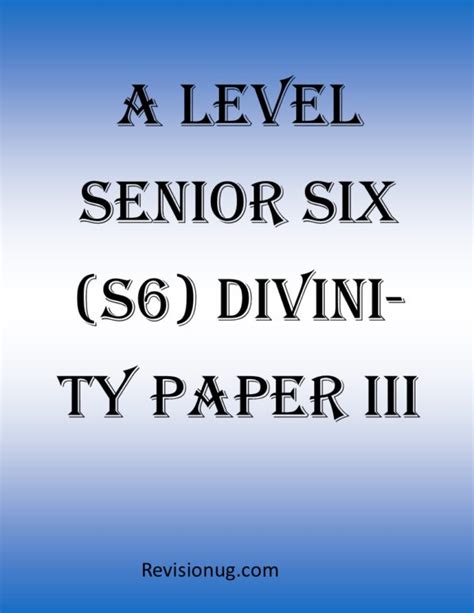 Read Divinity Paper 3 Questions And Answers 
