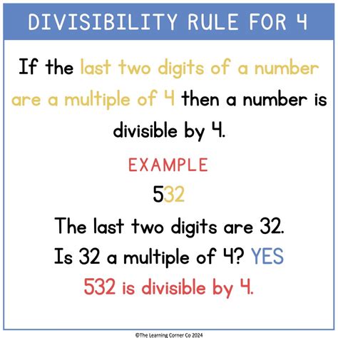 Divisible Rule For 4