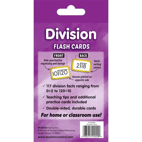 Division 0 To 12 Flash Cards ( Brighter Child Flash Cards)