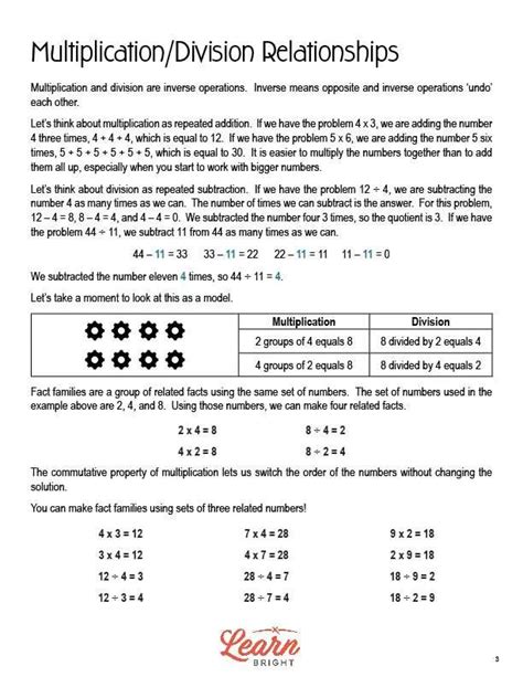 Division And Multiplication Relationship Lesson Plan Education Com Inverse Relationship Multiplication And Division - Inverse Relationship Multiplication And Division