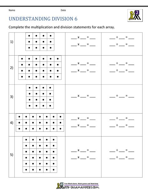 Division Array Model Worksheets Math Worksheets 4 Kids Division Using Arrays - Division Using Arrays