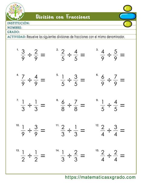 Division De Fracciones