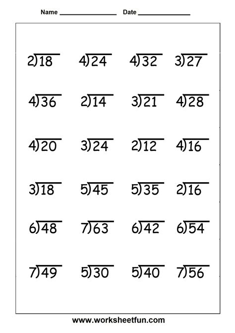 Division Facts Worksheets Printable Online Related Multiplication And Division Facts - Related Multiplication And Division Facts