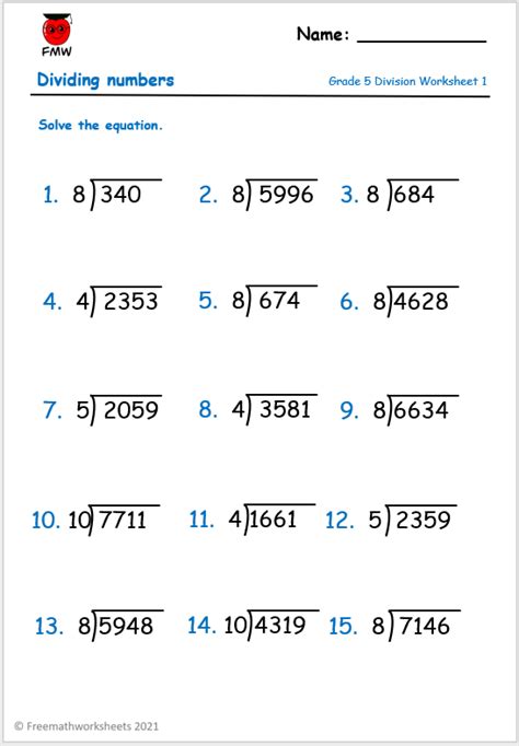 Division For Class 5
