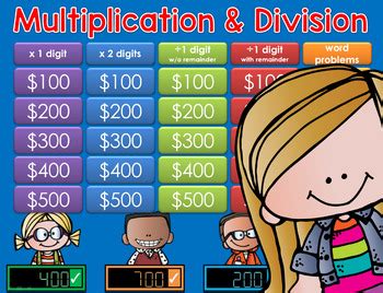 Division Jeopardy Factile Division Jeopardy 4th Grade - Division Jeopardy 4th Grade