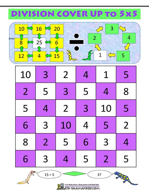 Division Practice With Math Games Division Drills - Division Drills