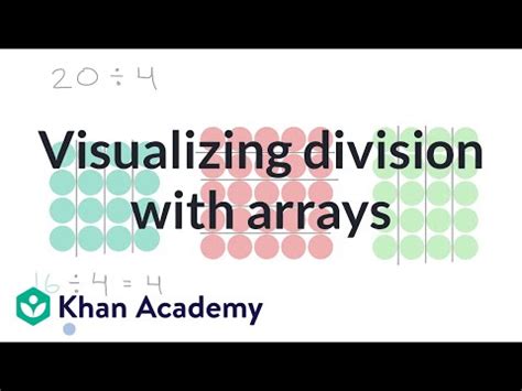 Division With Arrays Practice Khan Academy Division Using Arrays - Division Using Arrays