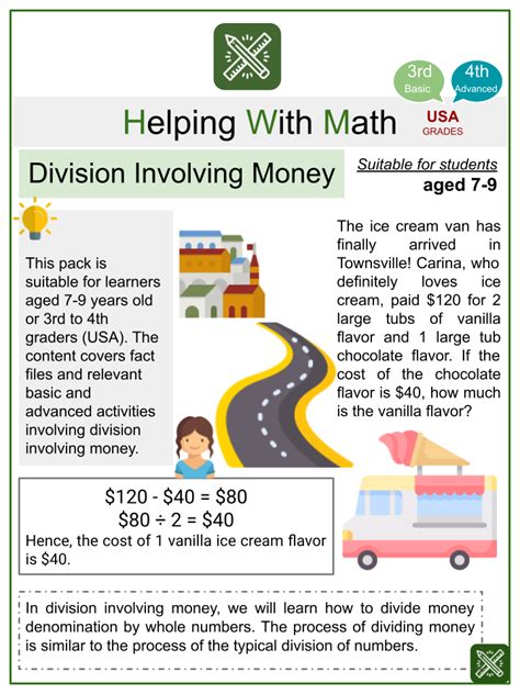 Division With Money   Divide Money Amounts Grade 5 Practice With Math - Division With Money