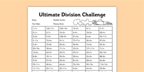 Division Worksheets Year 4 Ultimate Division Challenge Twinkl Division Challenge - Division Challenge