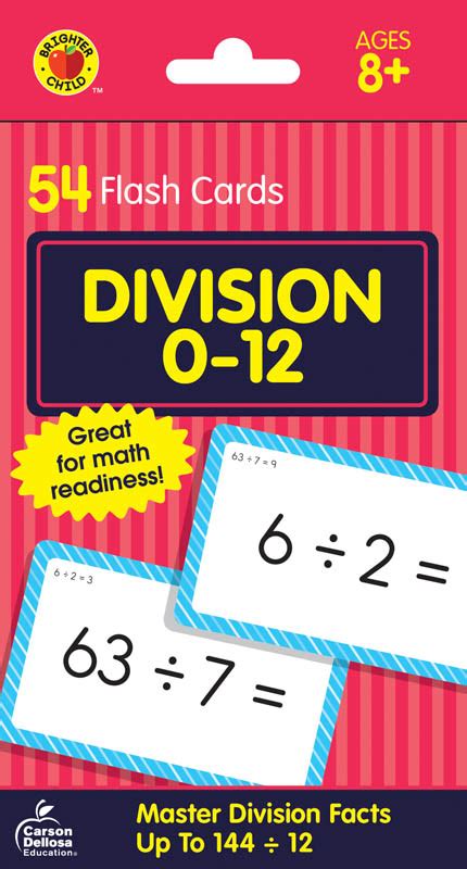 Read Division 0 To 12 Flash Cards Brighter Child Flash Cards 