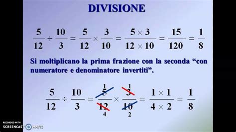 Divisione Delle Frazioni