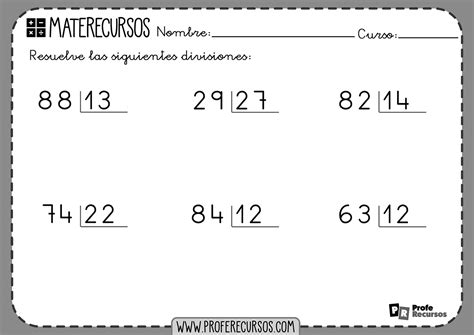 Divisiones De 2 Cifras