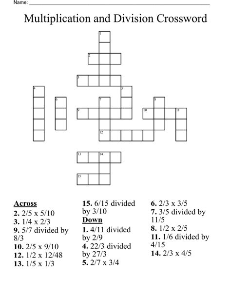 Divisions Crossword Clue 7 Answers With 5 8 Division Crossword - Division Crossword