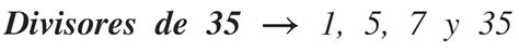 Divisores De 35