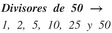 Divisores De 50