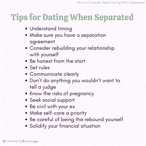 divorce and dating while separated
