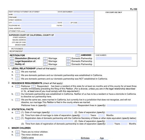 divorce papers florida