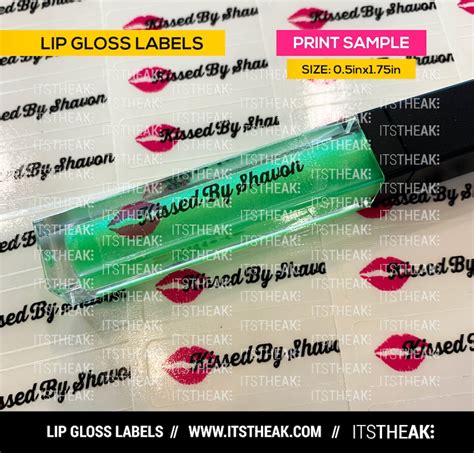 diy clear lip gloss labels