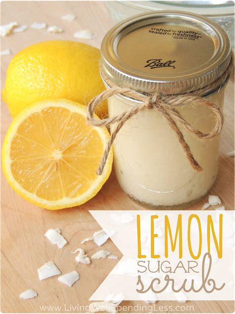 diy lemon sugar lip scrub using