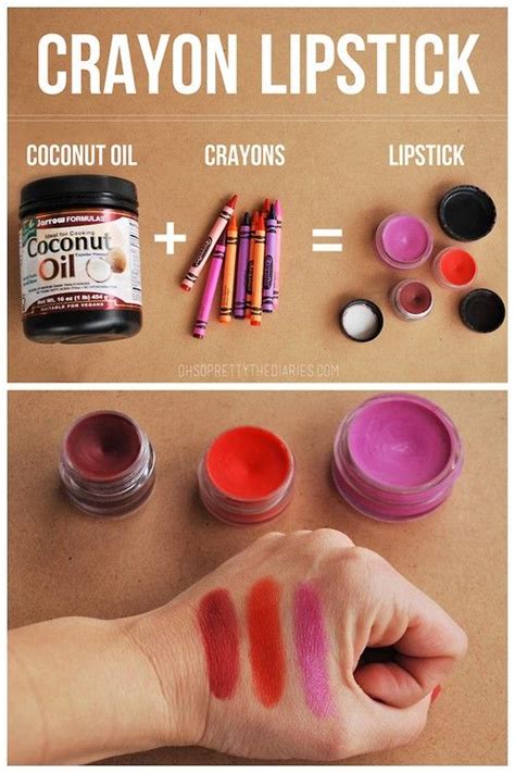 diy lipstick with crayons without coconut oil