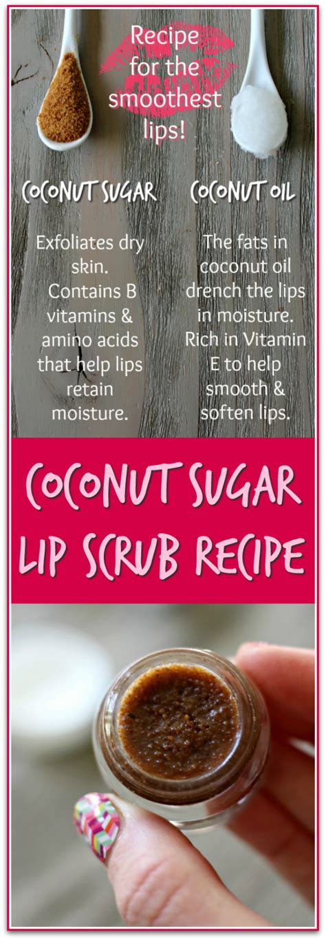 diy sugar lip scrub with coconut oil