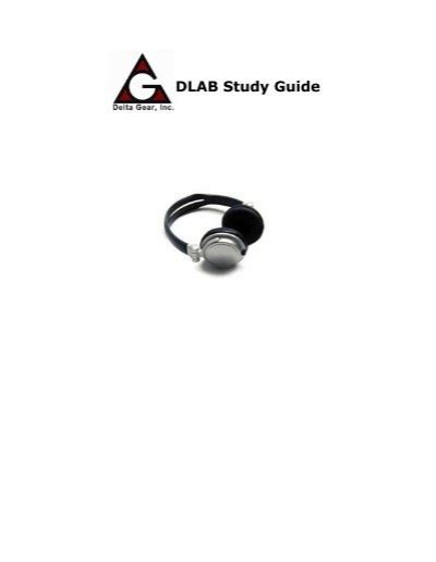 Dlab Study Guide Delta Gear Inc