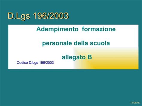Dlgs 196 2003