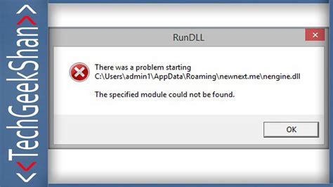 dll. The specified module could not be found.