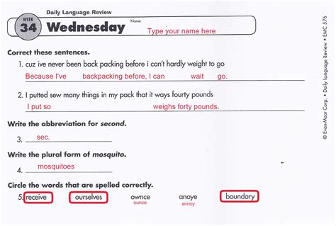 dlr grade 5 week 34 answer key