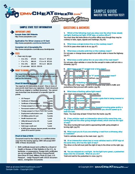 Oregon DMV Cheat Sheet & Online Practice Test Bundle