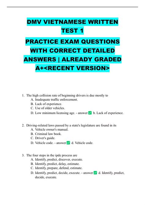 Dmv Test Vietnamese