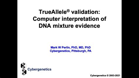 Dna Mixture Interpretation Software Validation Draft Guidance