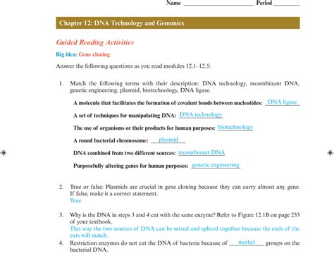 Read Online Dna Technology And Genomics Study Guide Answers 