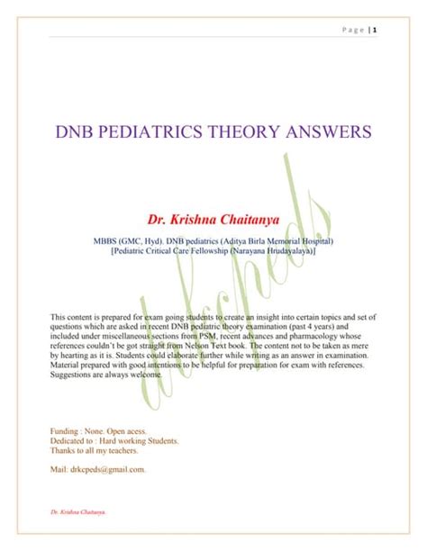 Dnb Previous Exam Papers
