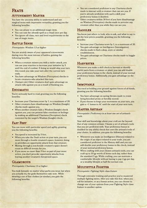 Dnd 5e Feats