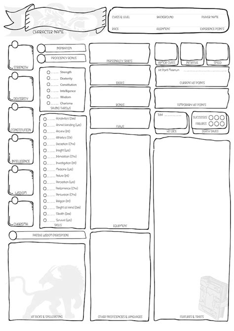 Dnd Character Sheet 5e Pdf