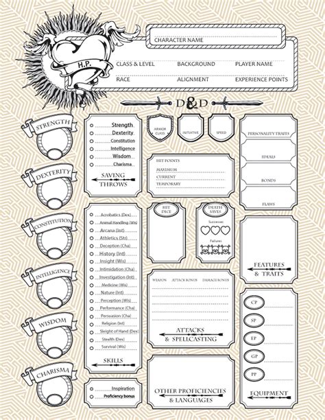 Dnd Character Sheet Pdf