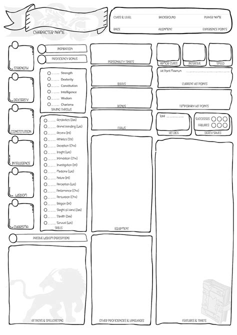 Dnd Pdf Character Sheet