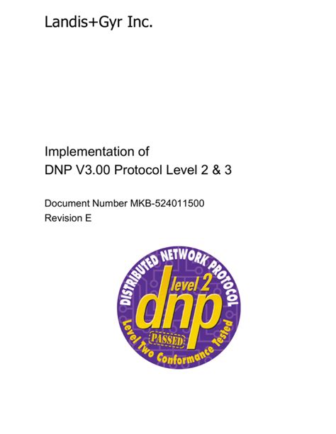 Dnp 3 Level 2 Mkb8f Landis Gyr
