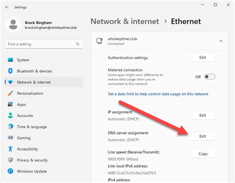 dns server how to change