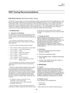 Dnv Towing Guidelines