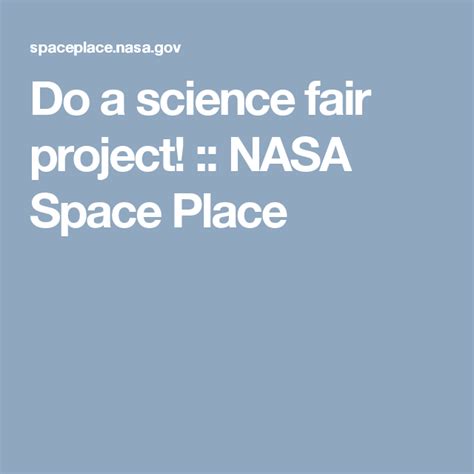 Do A Science Fair Project Nasa Space Place Outer Space Science Experiments - Outer Space Science Experiments
