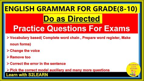 Do As Directed For Class 10