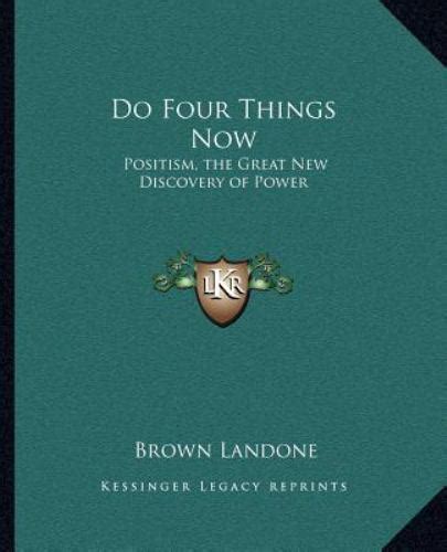 Do Four Things Now Leykos