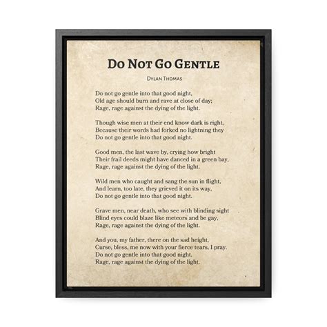 Do Not Go Gently