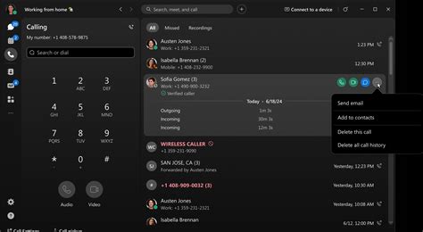 do not show number when calling