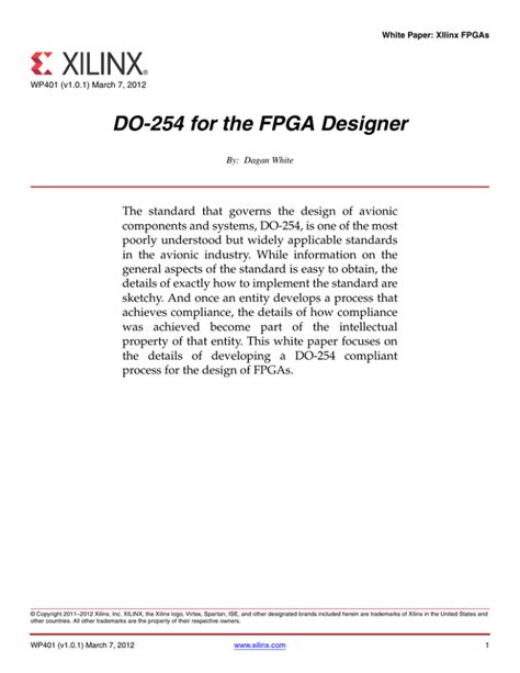 Full Download Do 254 For Fpga Designer White Paper By Xilinx 
