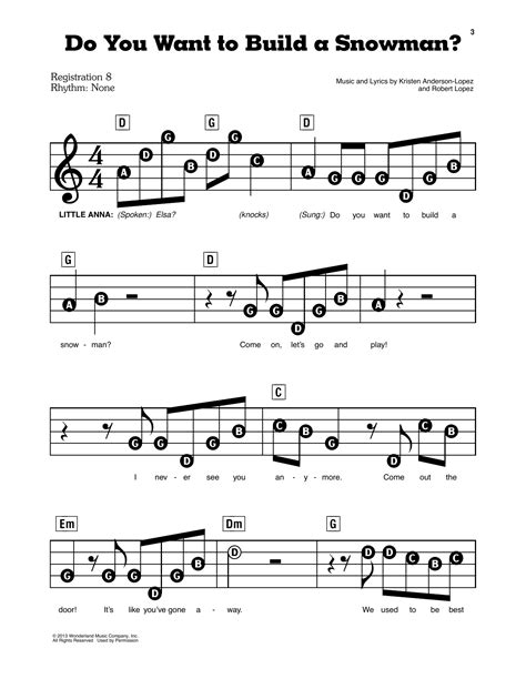 Download Do You Want To Build A Snowman Sheet Music 