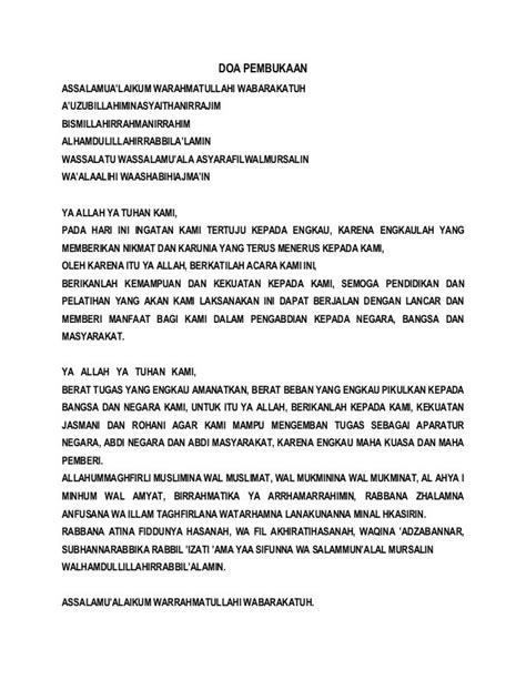 Doa Pembukaan Acara